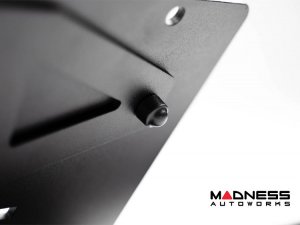 Ford Bronco Front License Plate Relocation Bracket - Factory Capable Steel Bumper - DV8 - Angled